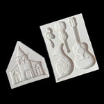 Set 5 stampi in silicone per dolci forme triangolo e rettangolo