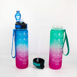 Borraccia sportiva 1000ml con cannuccia e coperchio a scatto