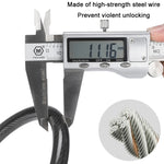 Lucchetto a combinazione con cavo antifurto 2 metri