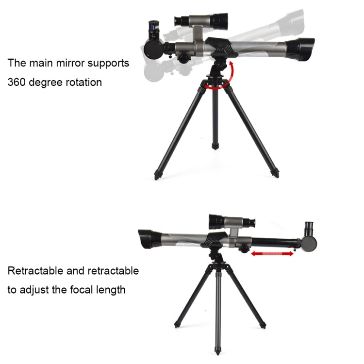 Telescopio educativo 20-40X con obiettivi regolabili