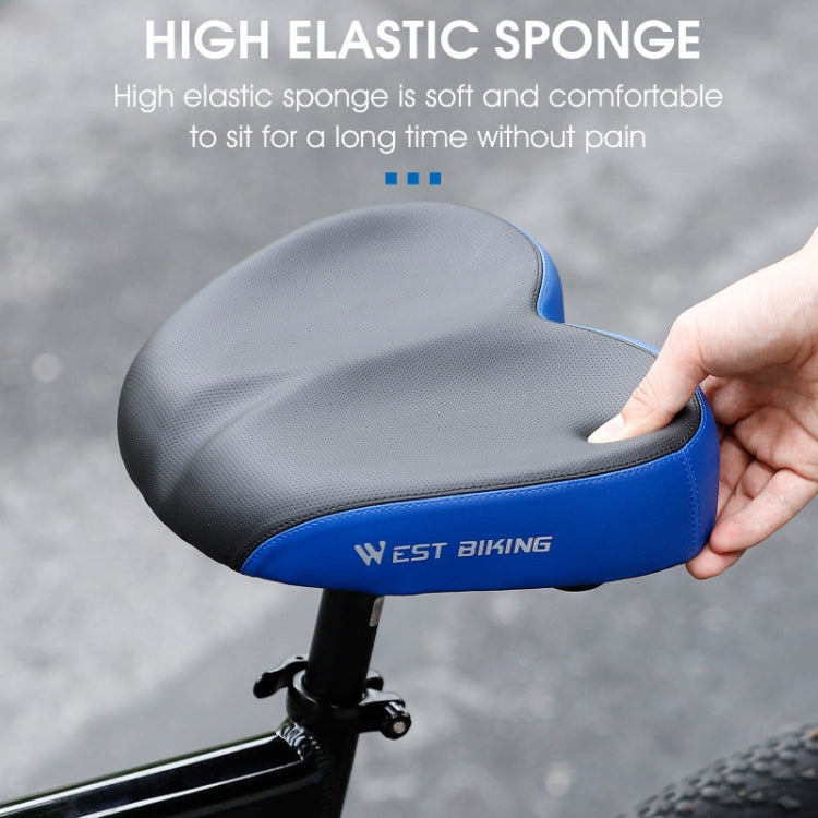 Sella bicicletta allargata con assorbimento urti in pelle PU