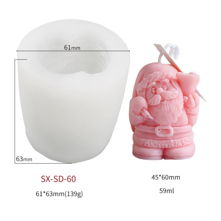Stampo in silicone per candele e gesso natalizio