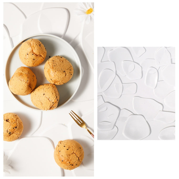 Puntelli per foto di sfondo per riprese 3D stereo in materiale PVC, 50 x 50 cm, D081 Waves White, D094 European -style White, D095 Square Brick White, D105 Ripple White, D133 Cook White, D137 Simple White