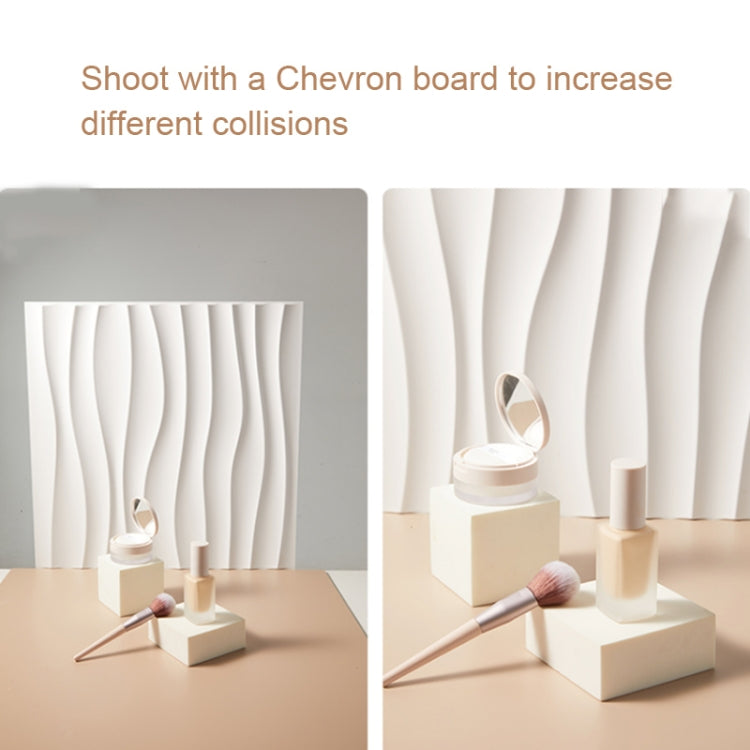 Puntelli per foto di sfondo per riprese 3D stereo in materiale PVC, 50 x 50 cm, D081 Waves White, D094 European -style White, D095 Square Brick White, D105 Ripple White, D133 Cook White, D137 Simple White