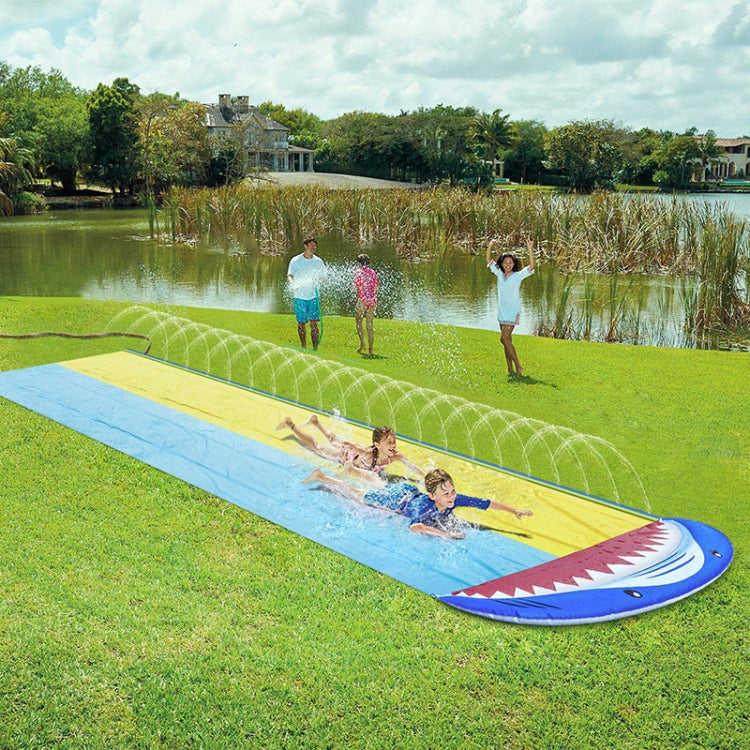 Scivolo d'acqua gonfiabile squalo in PVC 4,8x1,4 m