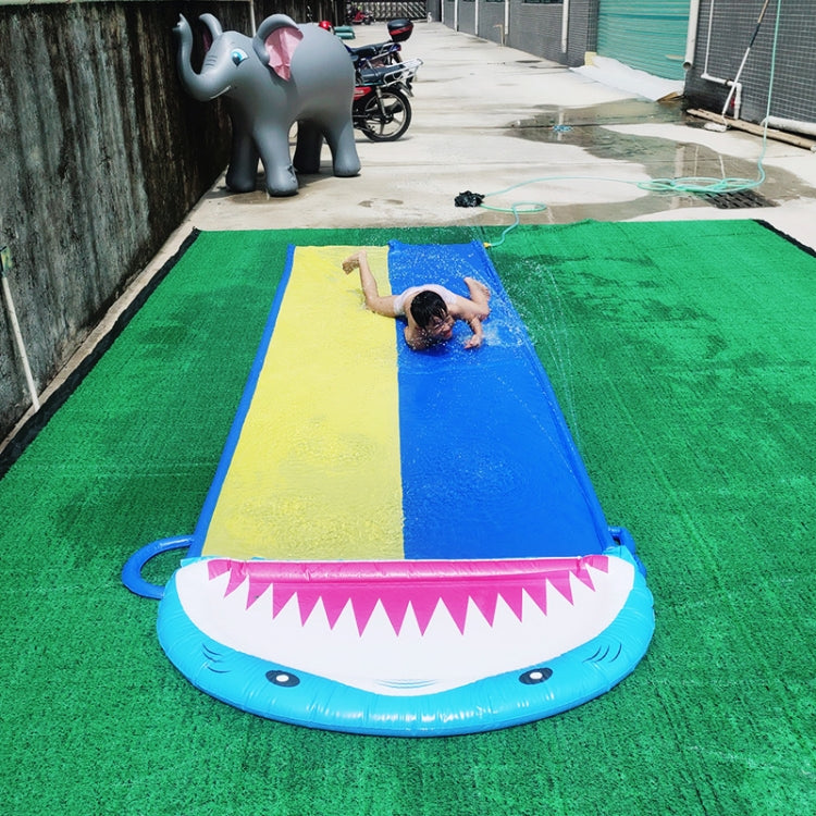 Scivolo d'acqua gonfiabile squalo in PVC 4,8x1,4 m