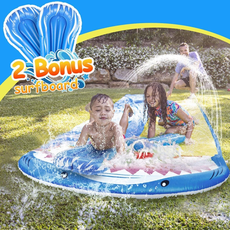 Scivolo d'acqua gonfiabile squalo in PVC 4,8x1,4 m