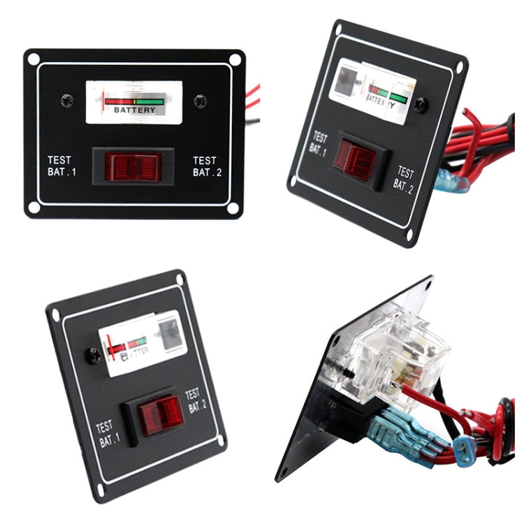Voltmetro analogico 12V a doppia batteria per auto e barca - immagine 3