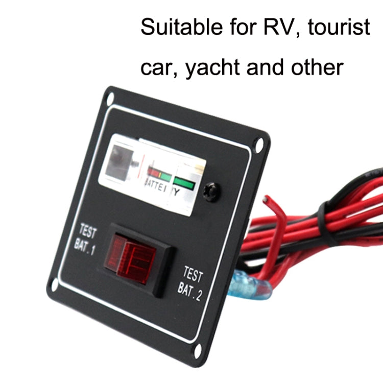 Voltmetro analogico 12V a doppia batteria per auto e barca - immagine 4