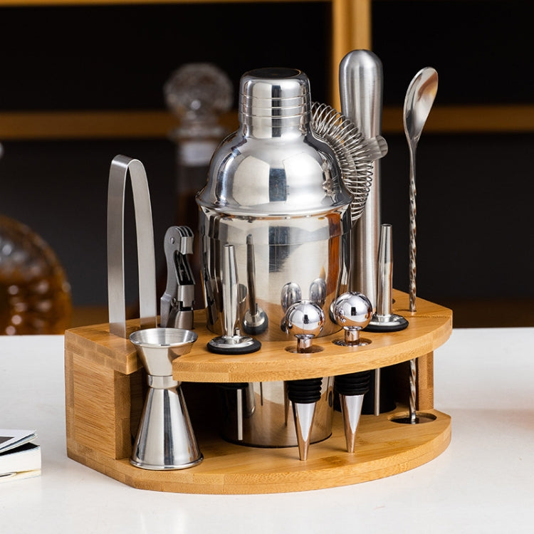 Set shaker per bar con base in legno 350-750ml