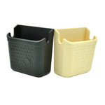 Scatola porta oggetti adesiva per auto in PVC con foro ricarica
