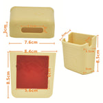 Scatola porta oggetti adesiva per auto in PVC con foro ricarica