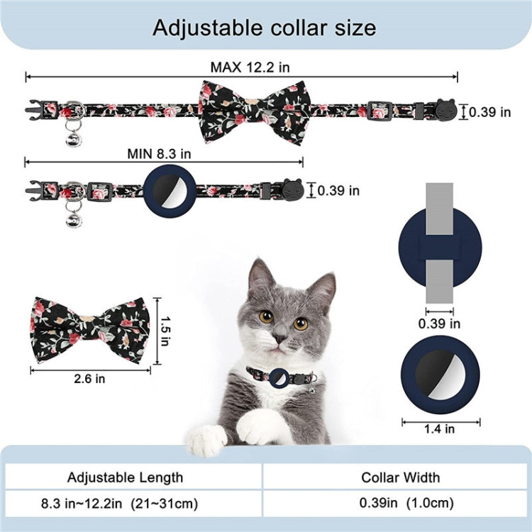 Collare per cani e gatti piccoli compatibile AirTag con fiocco - immagine 7