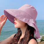 Cappello estivo donna con protezione solare e tesa larga