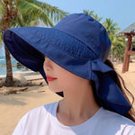 Cappello estivo donna con protezione solare e tesa larga