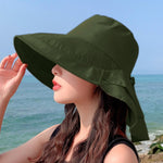 Cappello estivo donna con protezione solare e tesa larga