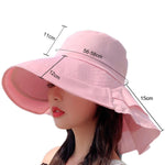 Cappello estivo donna con protezione solare e tesa larga