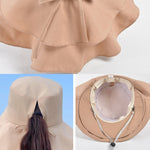 Cappello estivo donna con protezione solare e tesa larga