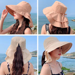 Cappello estivo donna con protezione solare e tesa larga