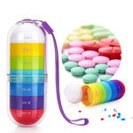 Portapillole da viaggio cilindrico 7 scomparti in plastica