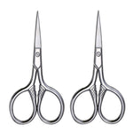 Set 4 forbici da barba e cosmetiche in acciaio