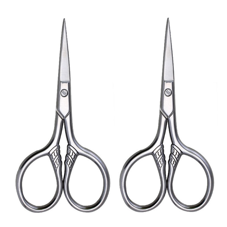 Set 4 forbici da barba e cosmetiche in acciaio
