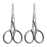 Set 4 forbici da barba e cosmetiche in acciaio