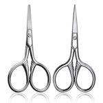 Set 4 forbici da barba e cosmetiche in acciaio