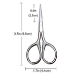 Set 4 forbici da barba e cosmetiche in acciaio