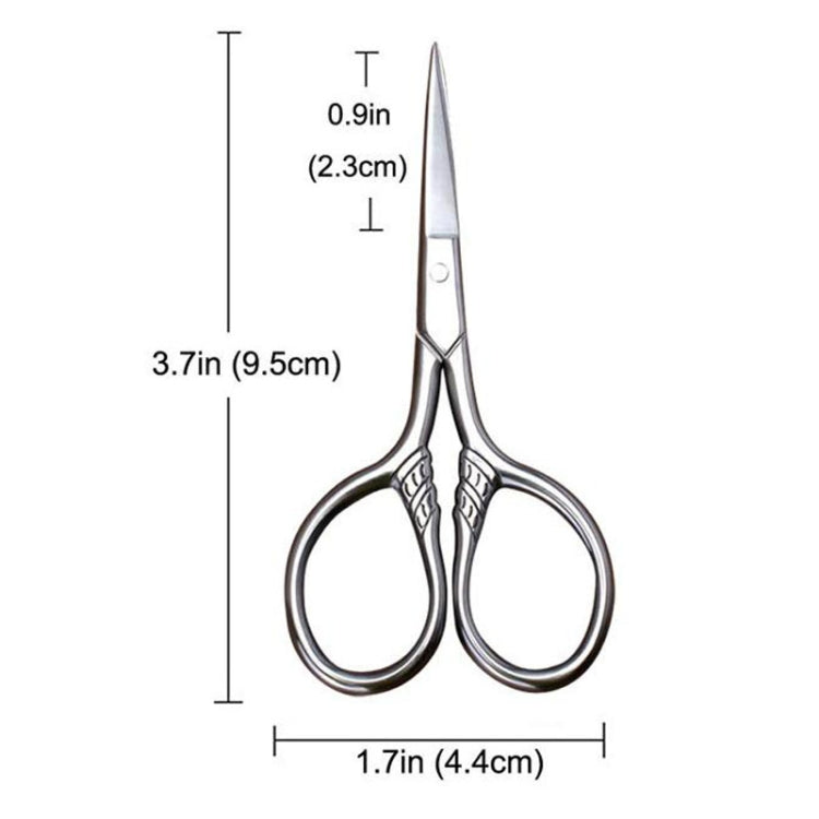 Set 4 forbici da barba e cosmetiche in acciaio