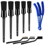 Set 9 spazzole per pulizia aria condizionata auto