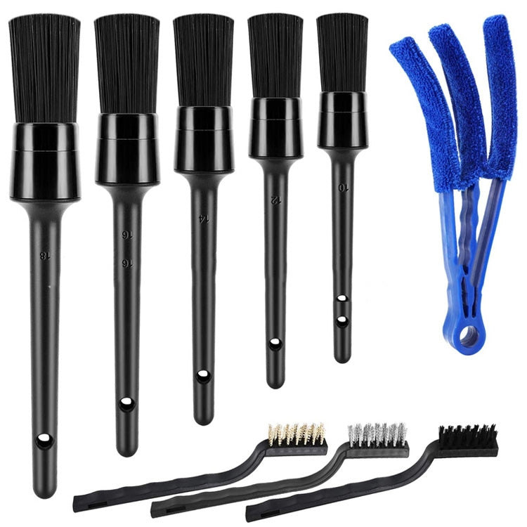 Set 9 spazzole per pulizia aria condizionata auto