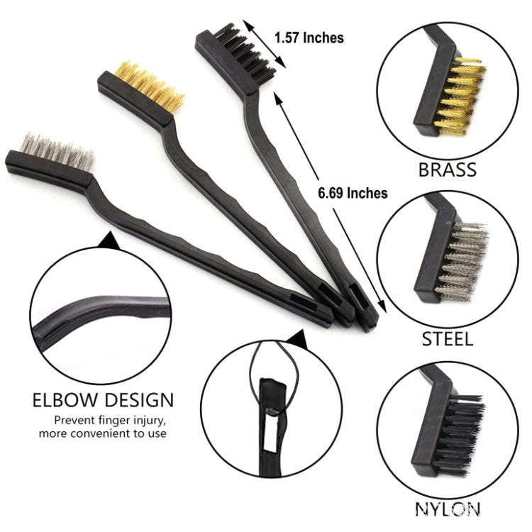 Set 9 spazzole per pulizia aria condizionata auto