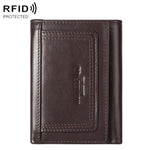 Portafoglio uomo in pelle con zip e slot carte BP992