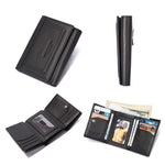 Portafoglio uomo in pelle con zip e slot carte BP992
