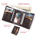 Portafoglio uomo in pelle con zip e slot carte BP992