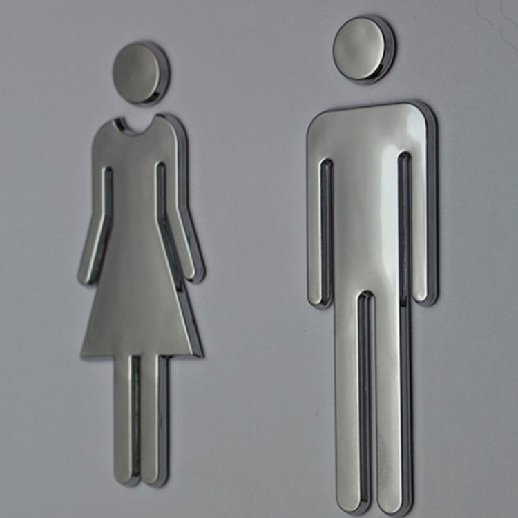 Adesivi 3D segni WC uomo e donna 20 cm ABS