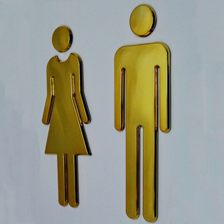 Adesivi 3D segni WC uomo e donna 20 cm ABS