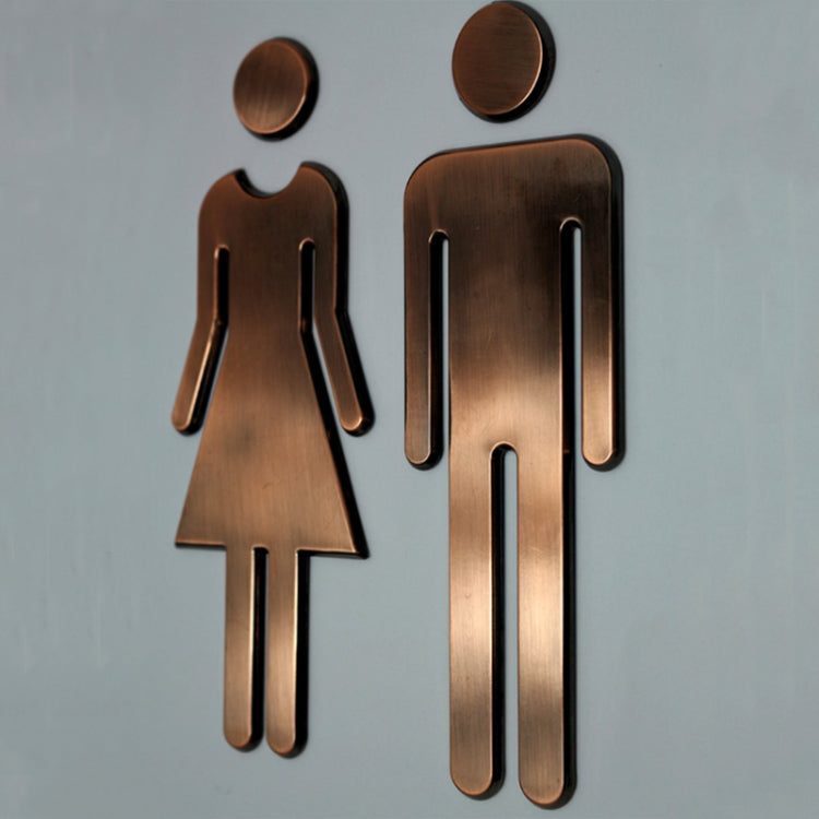 Adesivi 3D segni WC uomo e donna 20 cm ABS