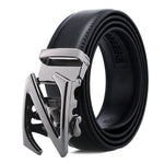 Cintura uomo in pelle con fibbia automatica 115 cm