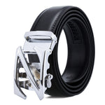 Cintura uomo in pelle con fibbia automatica 120 cm