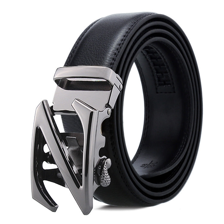 Cintura uomo in pelle con fibbia automatica 120 cm