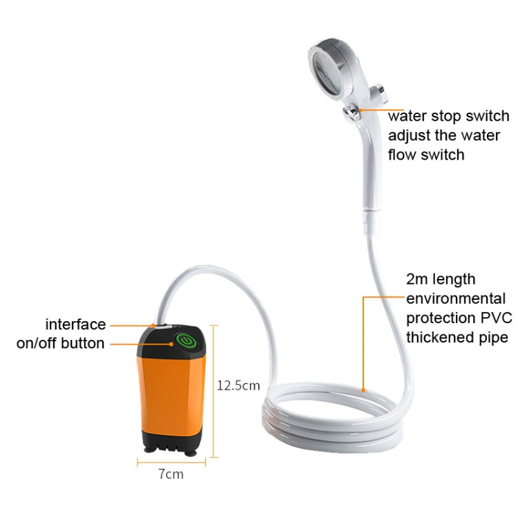 Doccia elettrica portatile con batteria 4400/7800mAh e display di