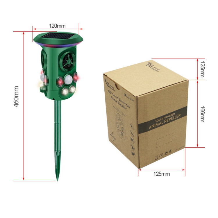 Repeller uccelli a ultrasuoni solare omnidirezionale 360°