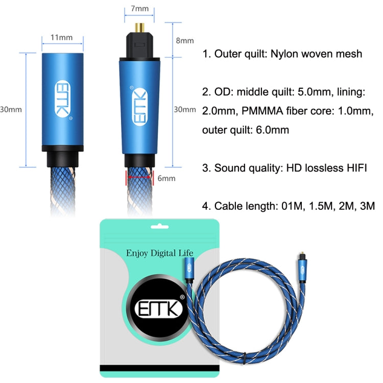 Cavo prolunga audio ottico digitale SPDIF maschio-femmina