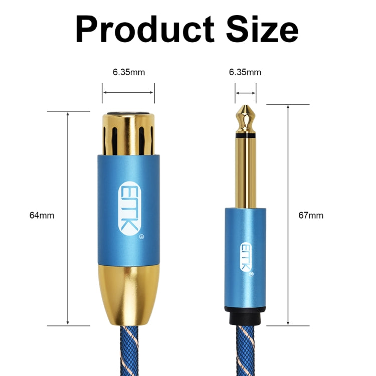 Cavo audio bilanciato 2 pin 6,5 mm EMK KN603 0,5-5 m