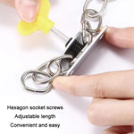 Limitatore finestra in acciaio inox con catena regolabile