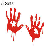 Set 5 adesivi riflettenti per auto con impronta di sangue