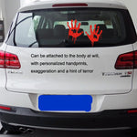 Set 5 adesivi riflettenti per auto con impronta di sangue