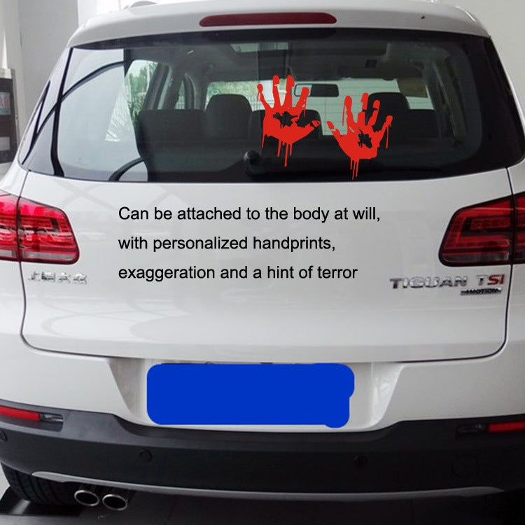 Set 5 adesivi riflettenti per auto con impronta di sangue